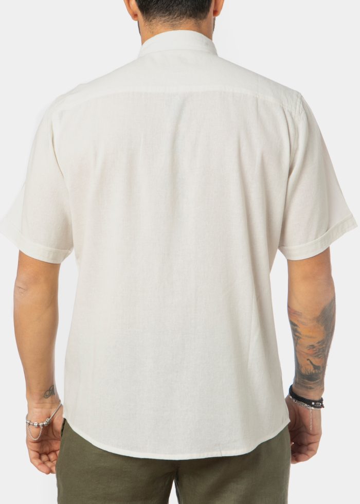 White Classic Shirt w/ Short Sleeves - Image 2