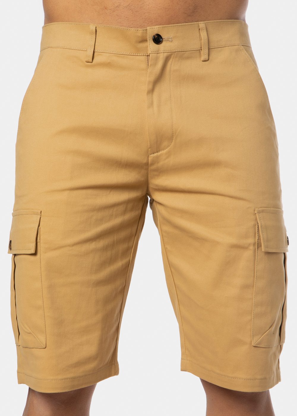 Beige Cotton Cargo Shorts Beige Cotton Cargo Shorts - Image 1