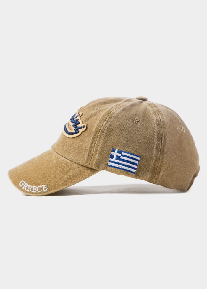 Santorini Washed Beige w/ Greek Flag 2 - Image 2