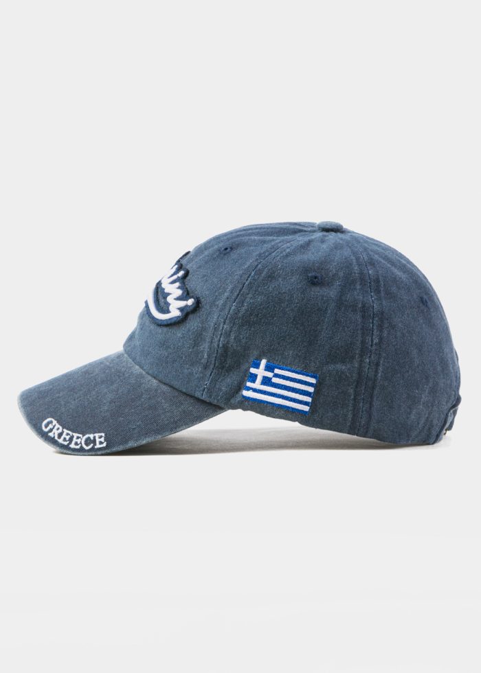 Santorini Washed Navy Blue w/ Greek Flag 2 - Image 2