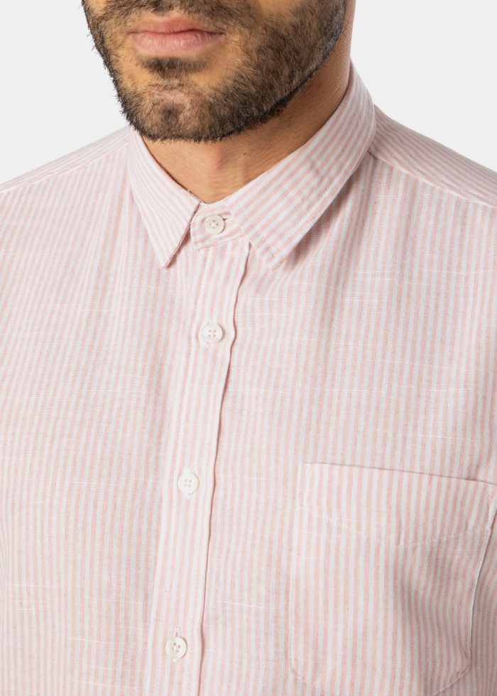 Pink Striped Classic Shirt - Image 3