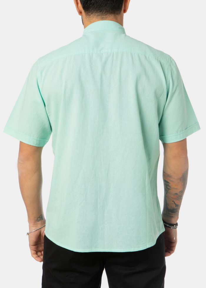 Turquoise Classic Shirt w/ Short Sleeves - Image 2