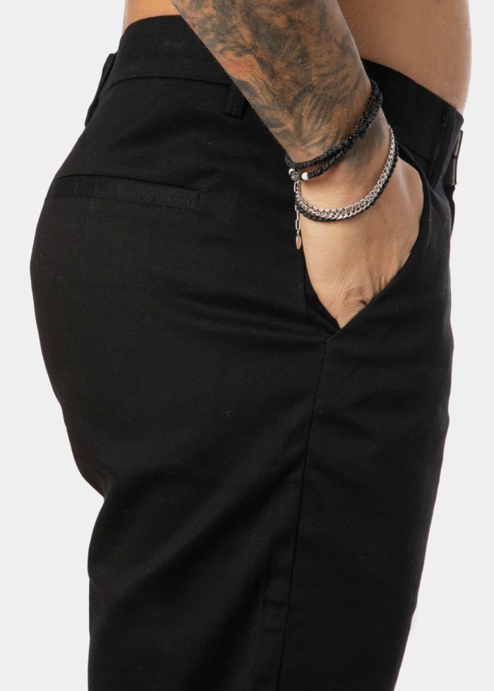 Black Cotton Shorts - Image 3