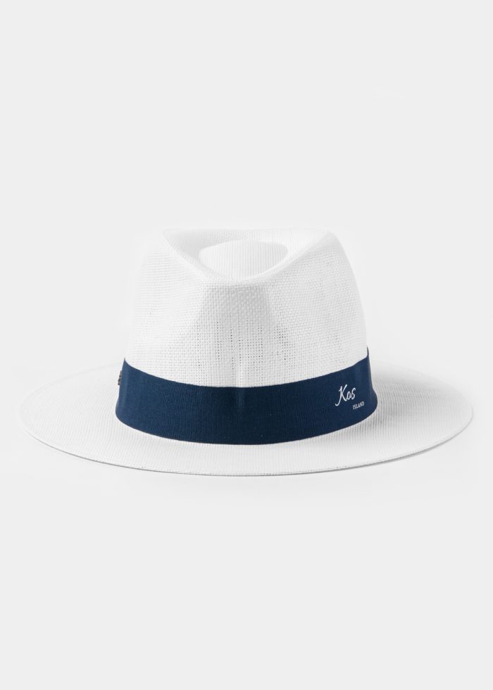White "Kos" Panama Style Hat - Image 2