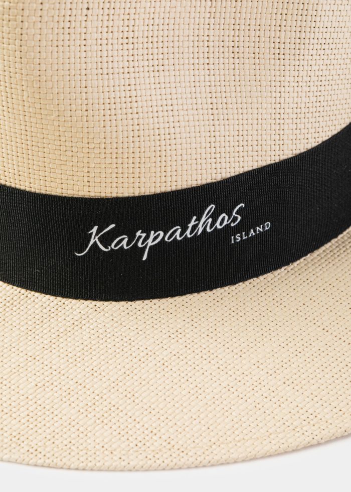 Beige "Karpathos" Panama Style Hat - Image 3