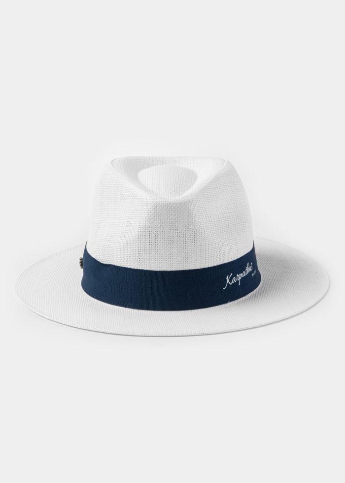 White "Karpathos" Panama Style Hat - Image 2