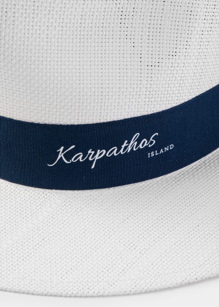 White "Karpathos" Panama Style Hat - Image 3