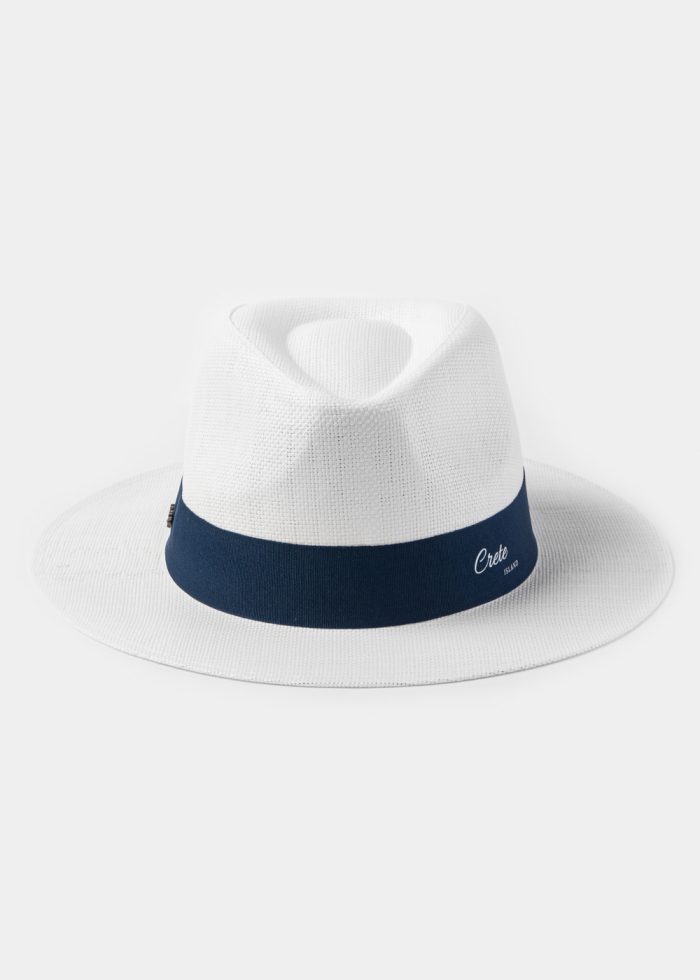 White "Crete" Panama Style Hat - Image 2
