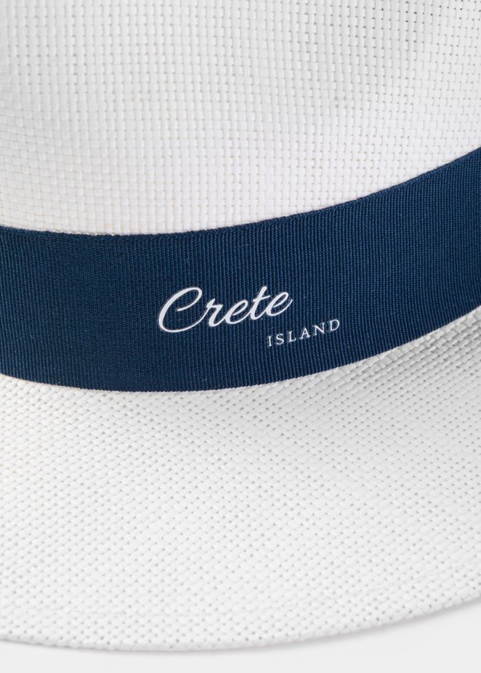 White "Crete" Panama Style Hat - Image 3