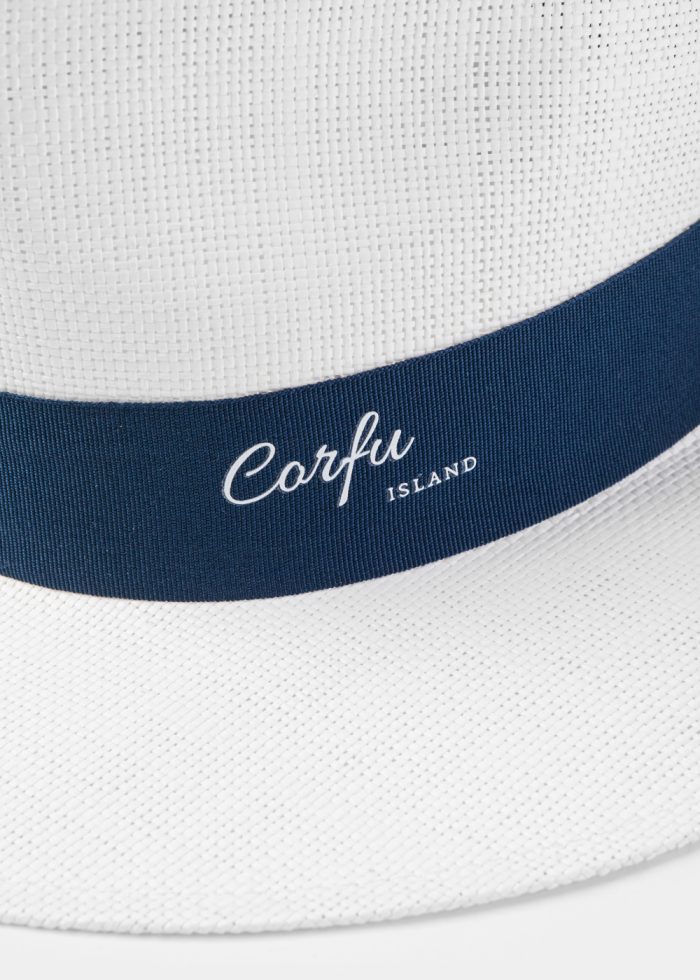 White "Corfu" Panama Style Hat - Image 3