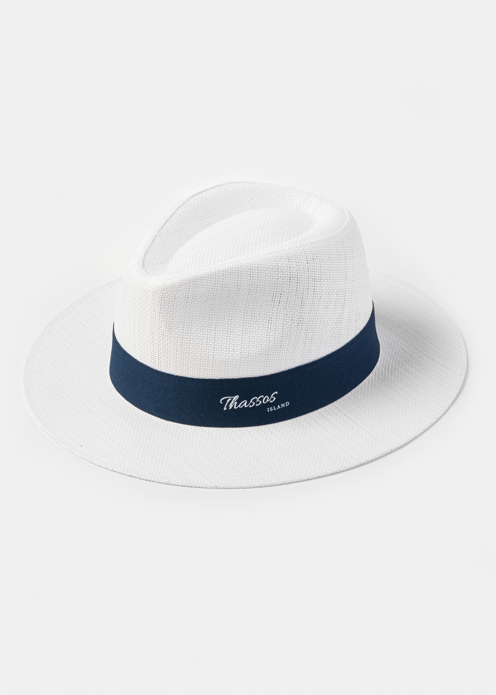 White "Thassos" Panama Style Hat White "Thassos" Panama Style Hat - Image 1