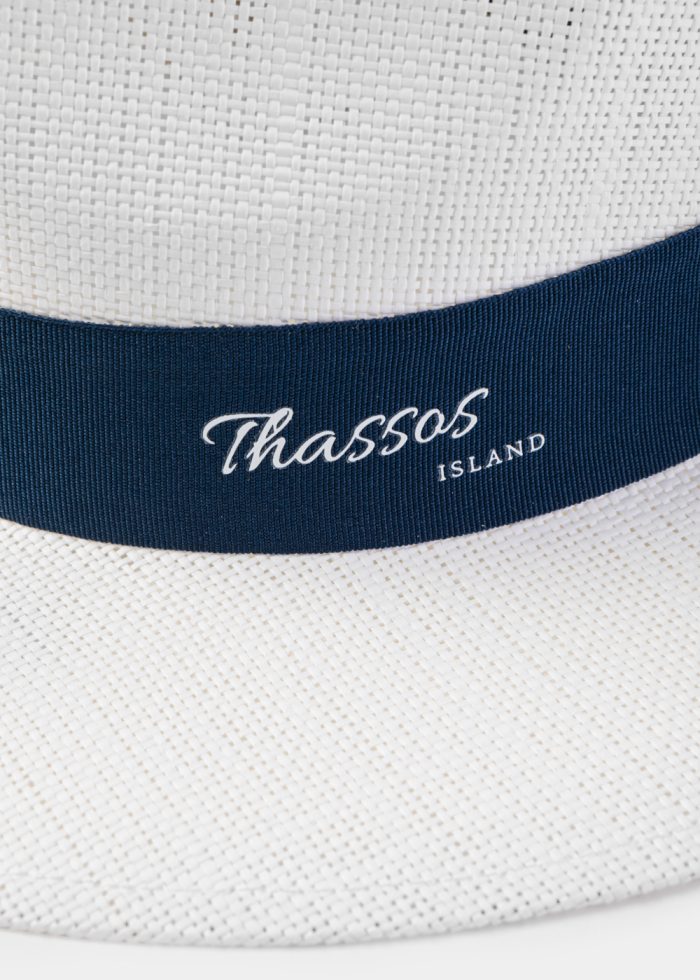 White "Thassos" Panama Style Hat - Image 3