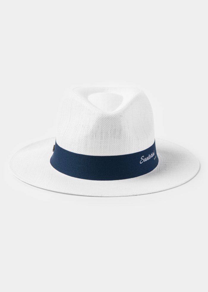 White "Syros" Panama Style Hat - Image 2