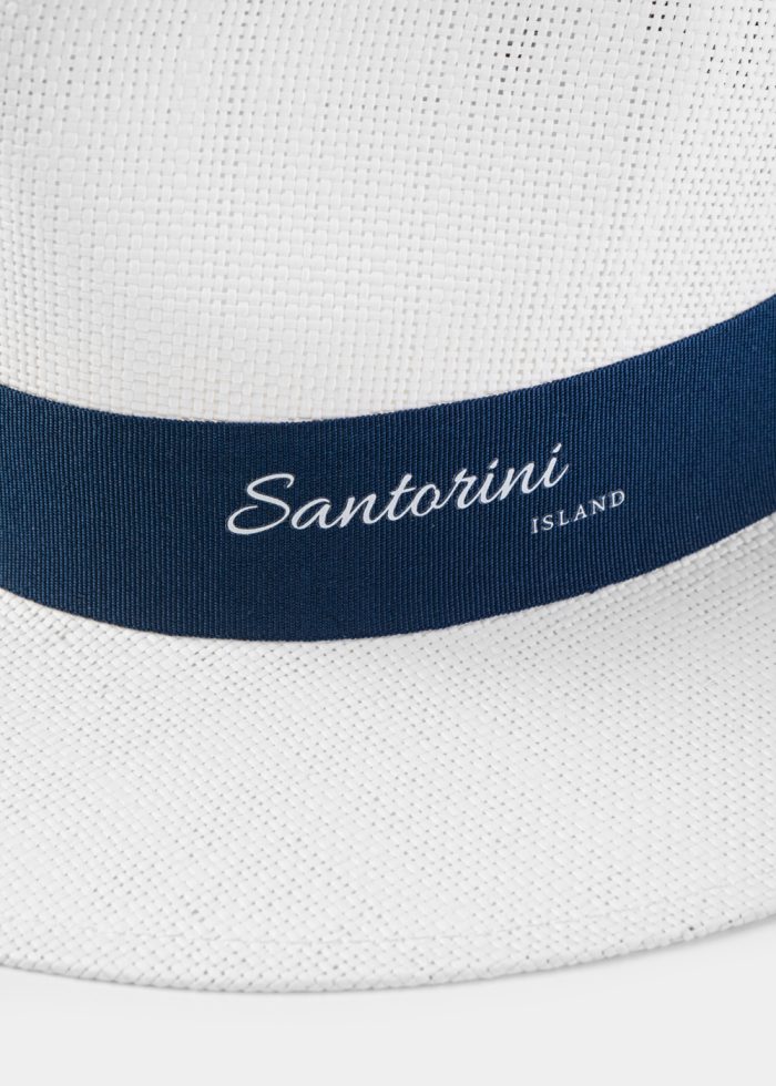 White "Syros" Panama Style Hat - Image 3