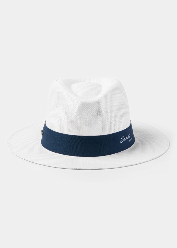 White "Samos" Panama Style Hat - Image 2