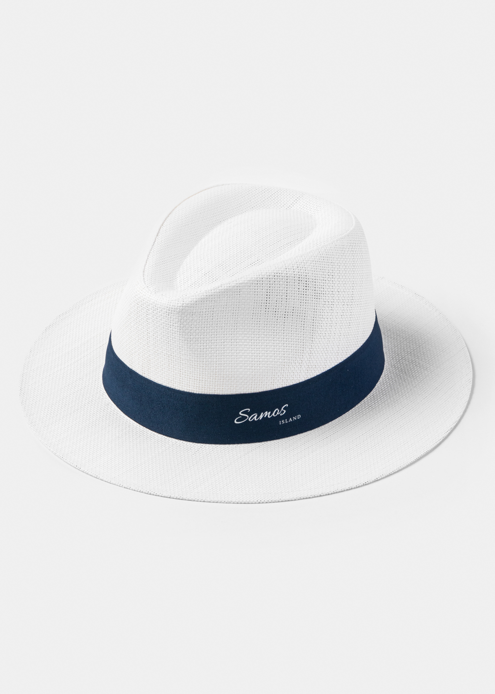 White "Samos" Panama Style Hat White "Samos" Panama Style Hat - Image 1