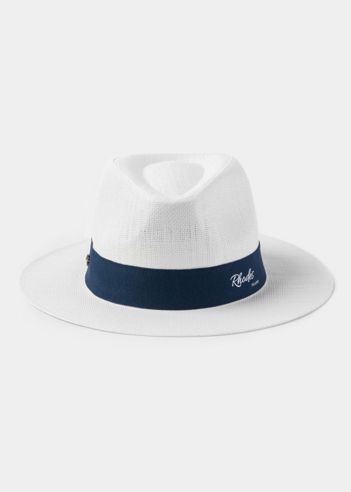 White "Rhodes" Panama Style Hat - Image 2