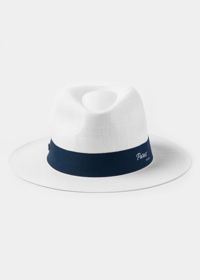 White "Paros" Panama Style Hat - Image 2