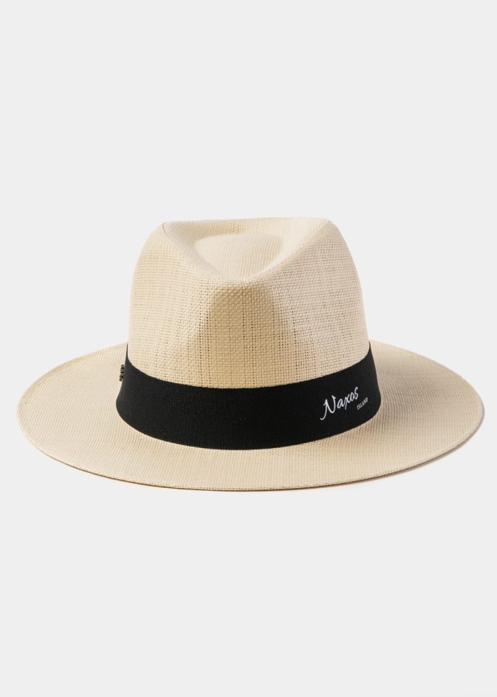 Beige "Naxos" Panama Style Hat - Image 2