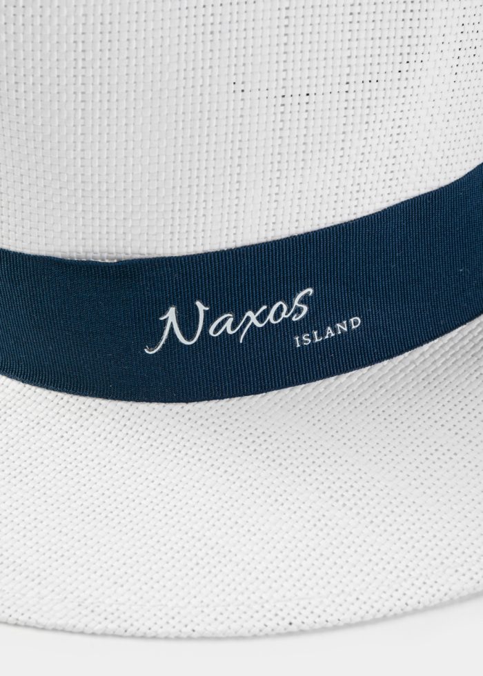 White "Naxos" Panama Style Hat - Image 3