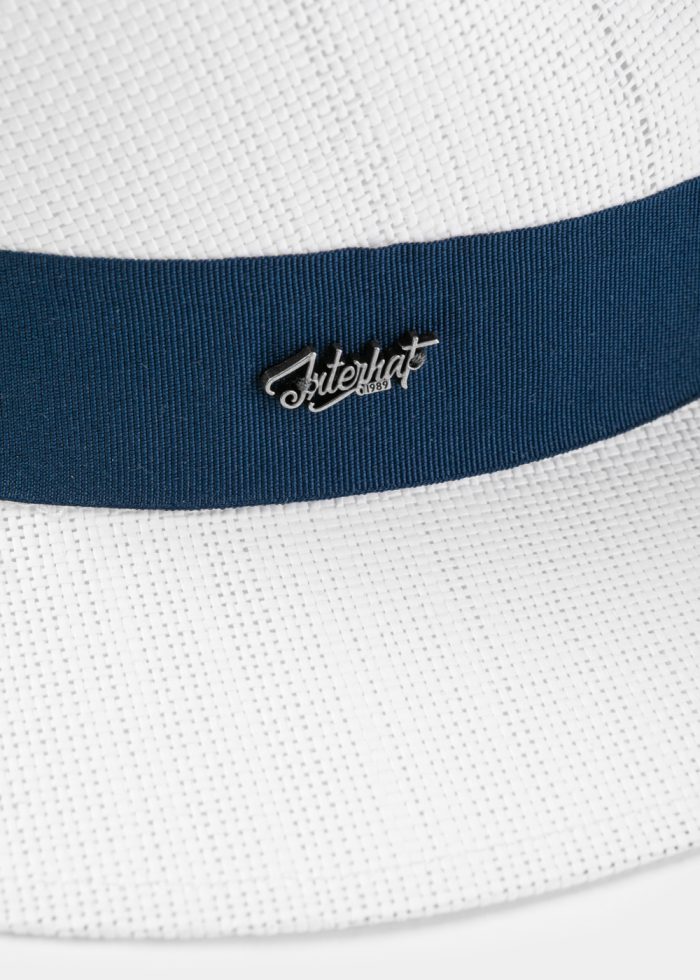 White "Naxos" Panama Style Hat - Image 4