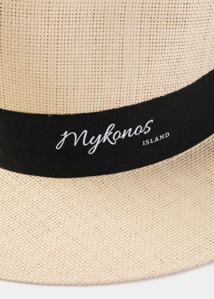 Beige "Mykonos" Panama Style Hat - Image 3