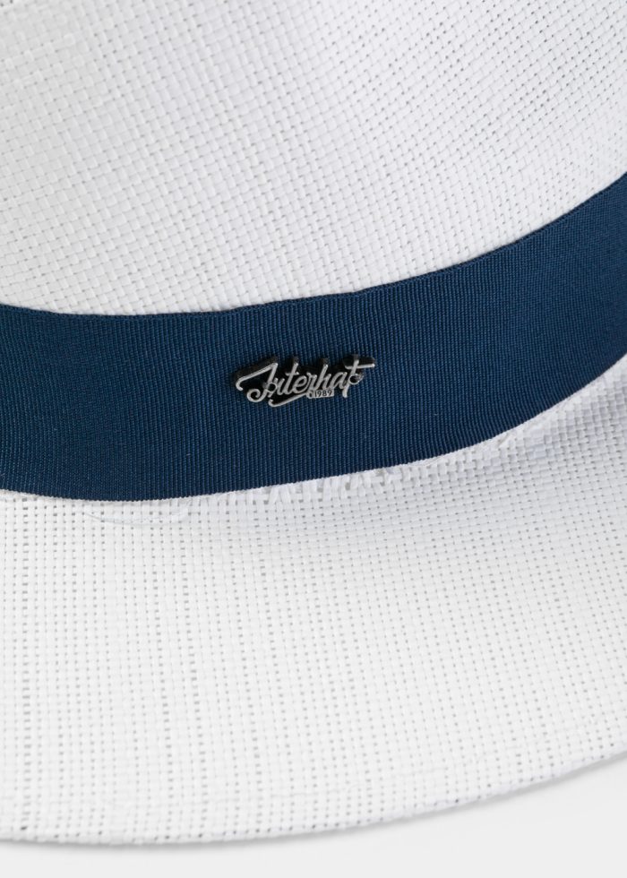 White "Lemnos" Panama Style Hat - Image 4