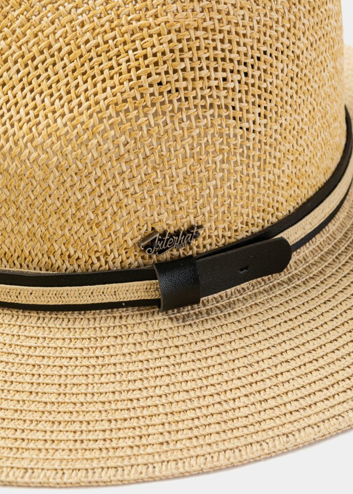 Mixed Beige Panama Style Hat - Image 3
