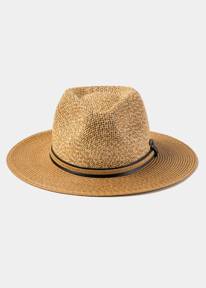Mixed Brown Panama Style Hat - Image 2