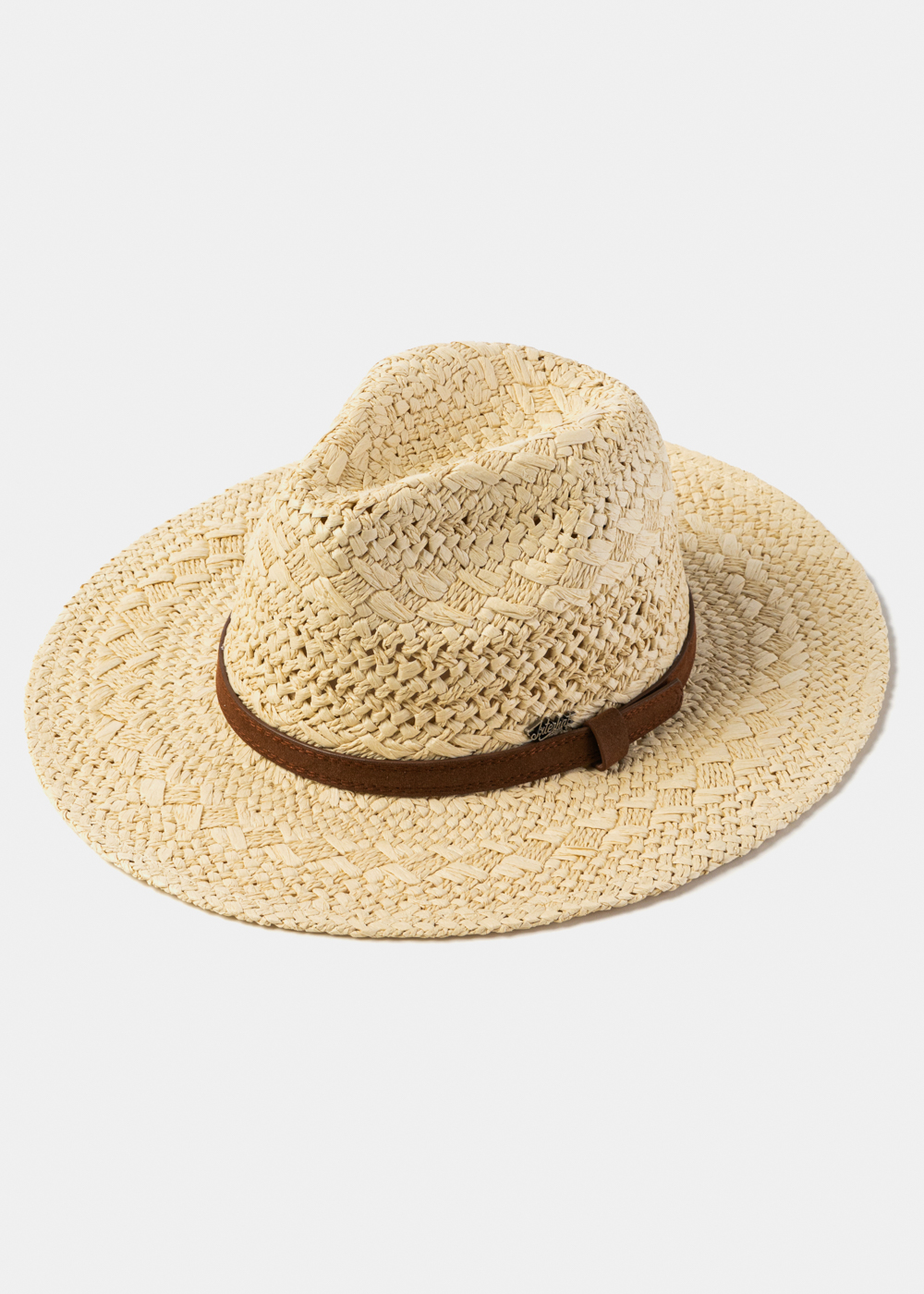 Beige Braided Panama Style Hat Beige Braided Panama Style Hat - Image 1