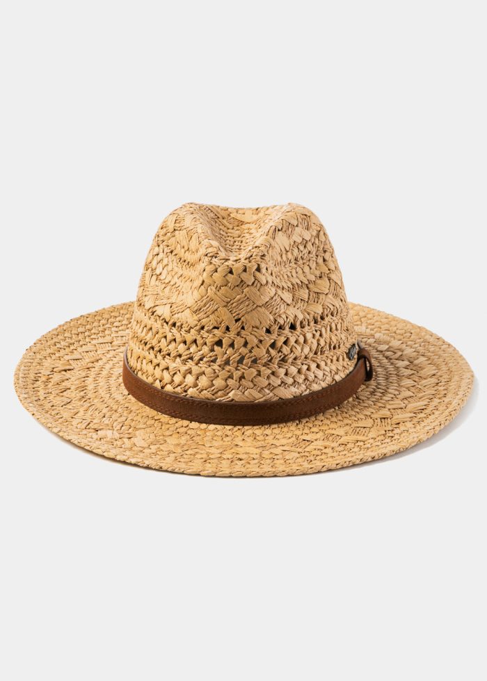 Brown Braided Panama Style Hat - Image 2