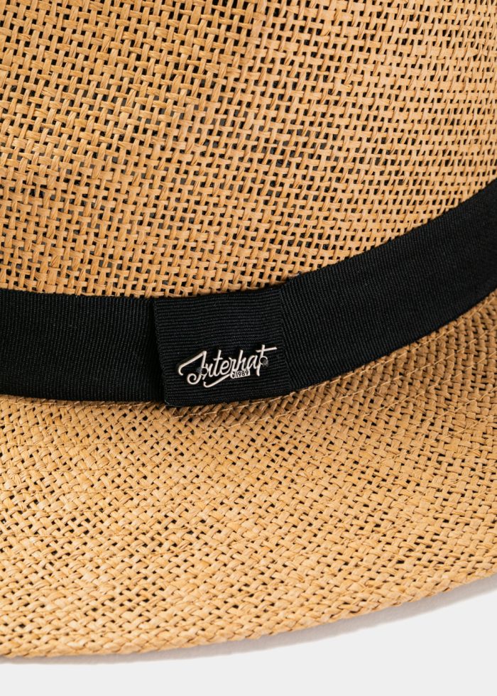 Camel Panama Style Hat w/ Black Hatband - Image 3