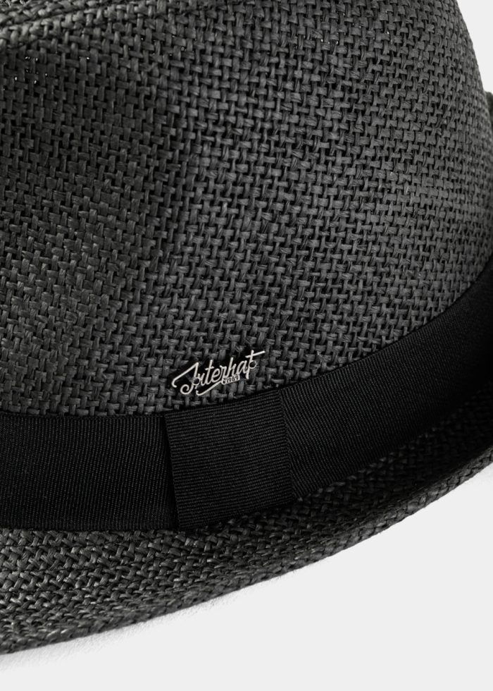 Black Fedora Hat w/ Black Hatband - Image 3