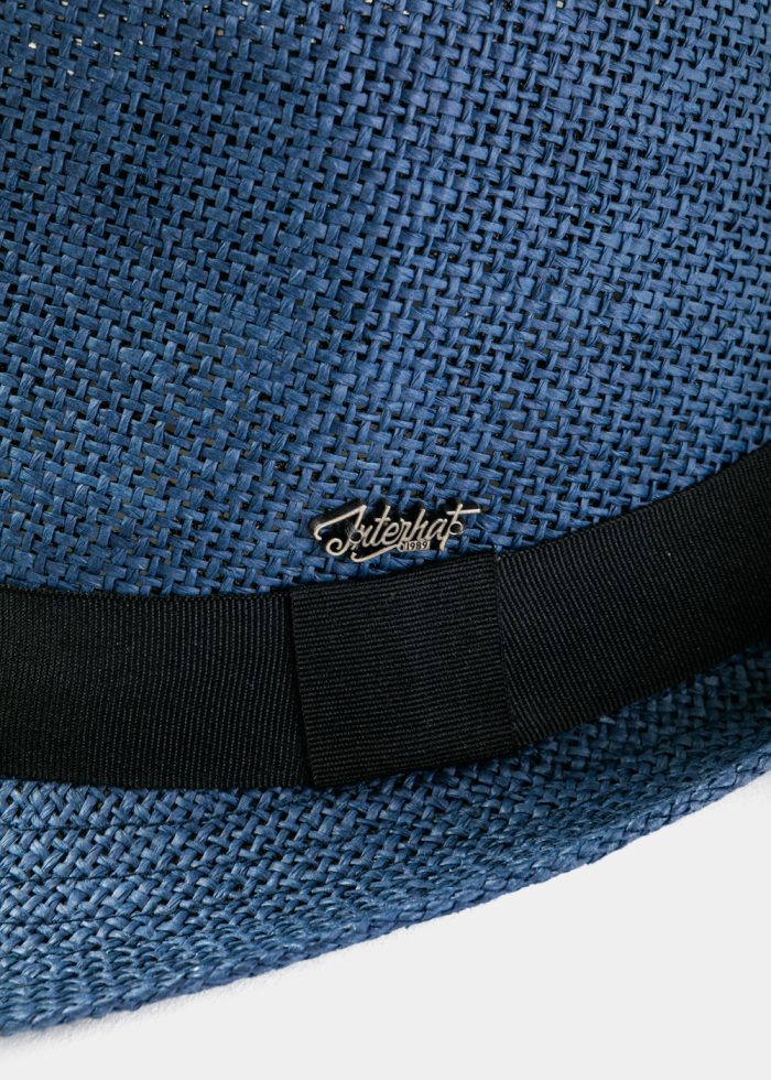 Navy Blue Fedora Hat w/ Black Hatband - Image 3