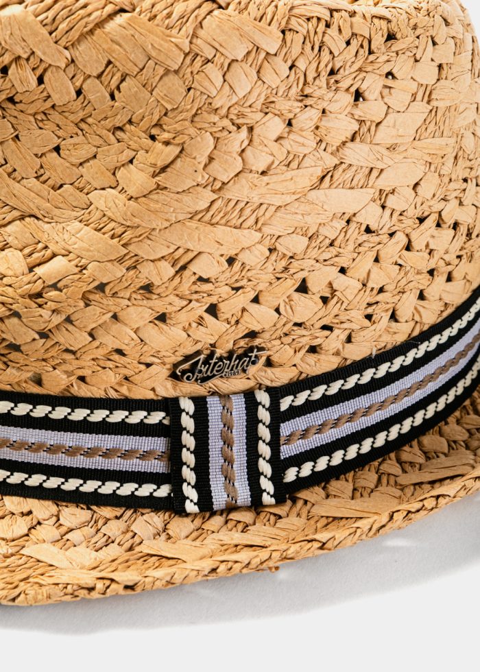 Brown Braided Fedora Hat - Image 4