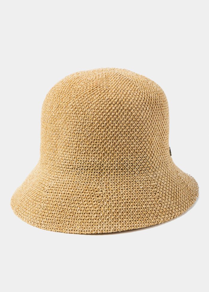 Beige Knitted Bucket Style Hat - Image 2