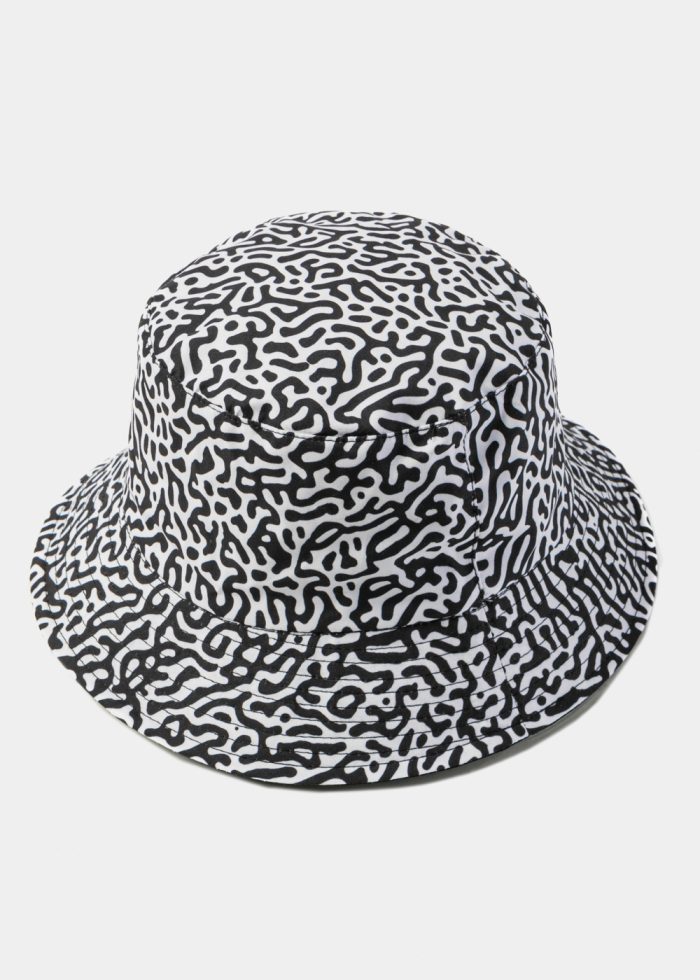 Double-Faced Bucket Hat Painting Pattern & Black - Image 3