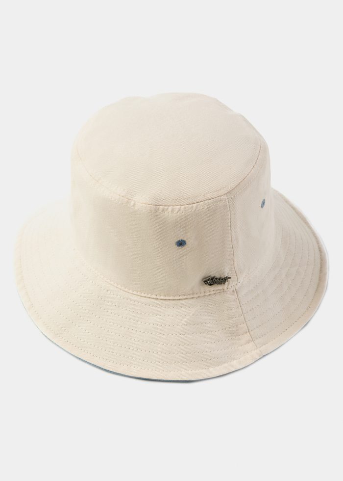 White Bucket Hat w/ Chin Strap - Image 3