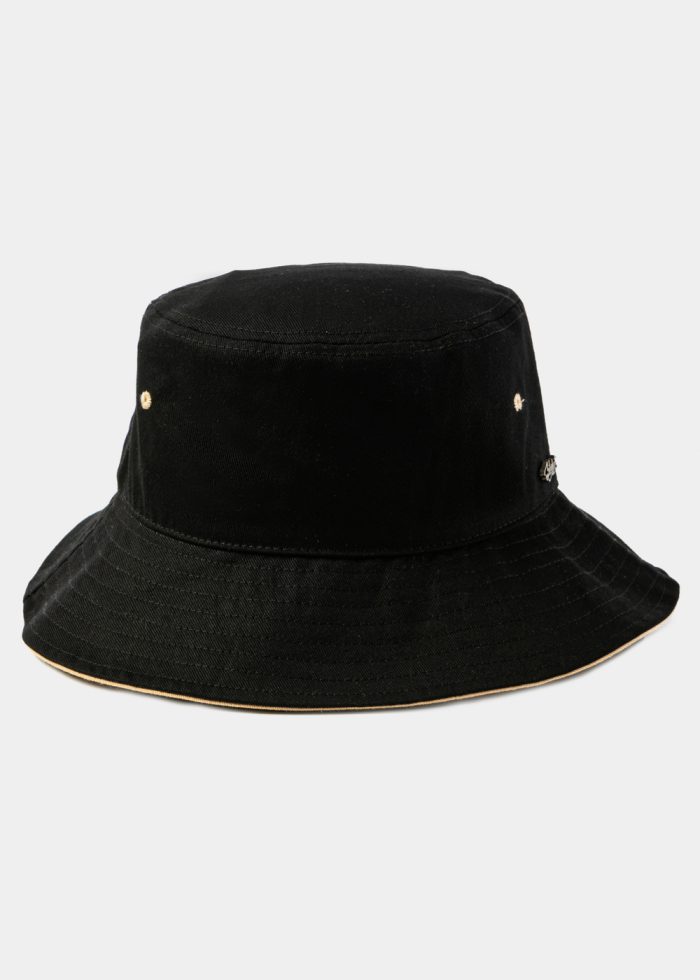 Black Bucket Hat w/ Chin Strap - Image 2