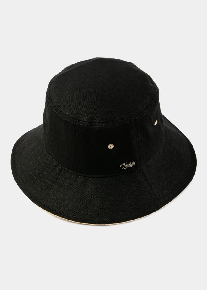 Black Bucket Hat w/ Chin Strap - Image 3