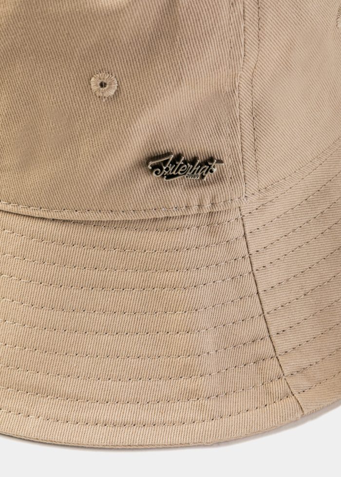 Beige Bucket Hat w/ Removable Chin Strap - Image 3