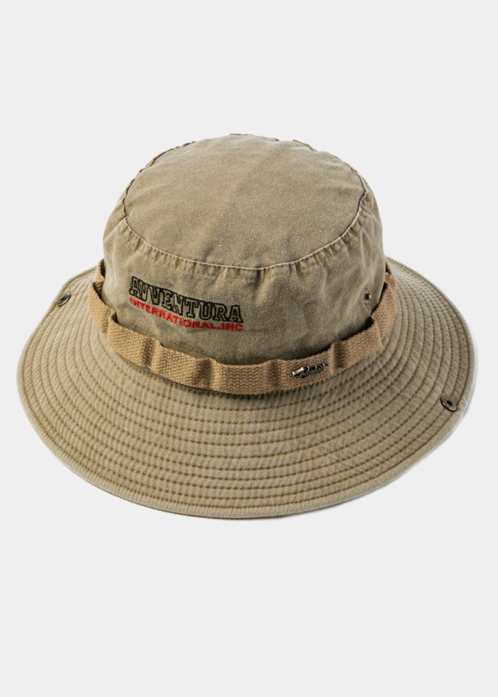 Beige Washed Cotton Bucket Hat - Image 2