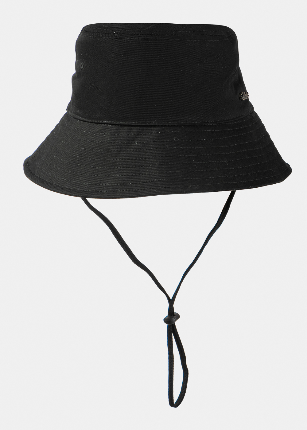 Black Bucket Hat w/ Removable Chin Strap Black Bucket Hat w/ Removable Chin Strap - Image 1