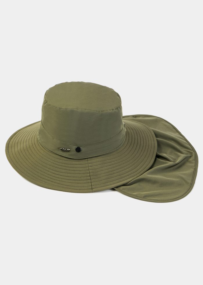 Khaki Active Hat w/ Neck Protector - Image 5