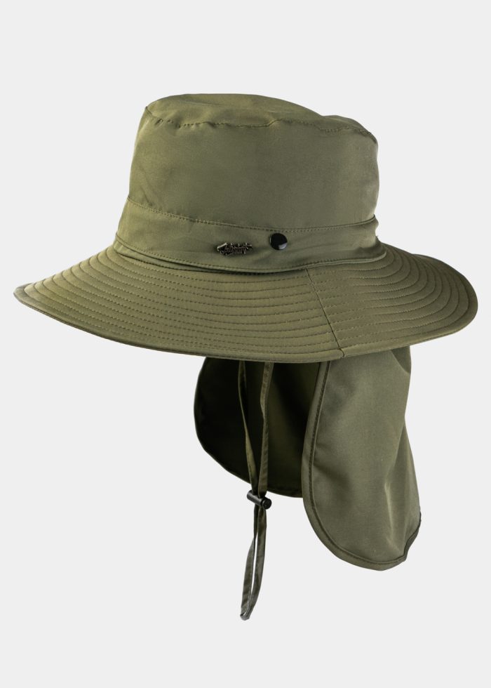 Khaki Active Hat w/ Neck Protector - Image 2