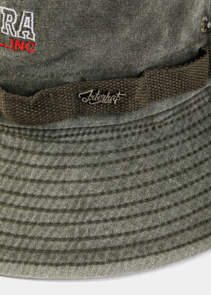 Khaki Washed Cotton Bucket Hat - Image 4