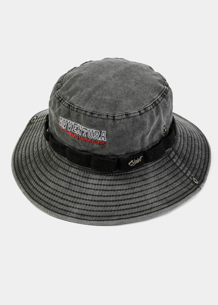 Black Washed Cotton Bucket Hat - Image 3