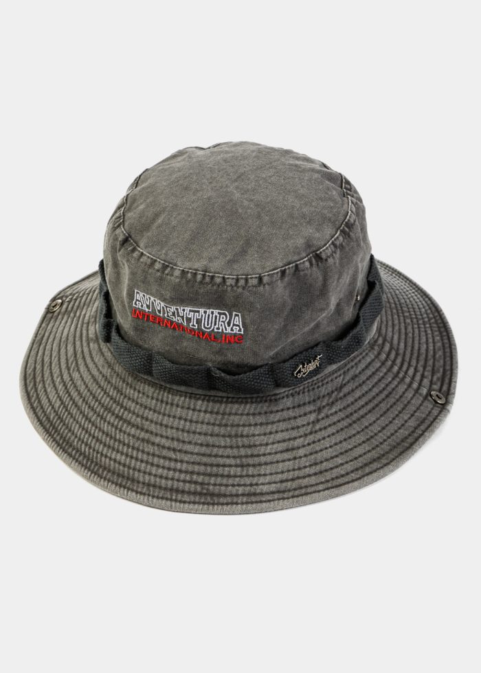 Grey Washed Cotton Bucket Hat - Image 3