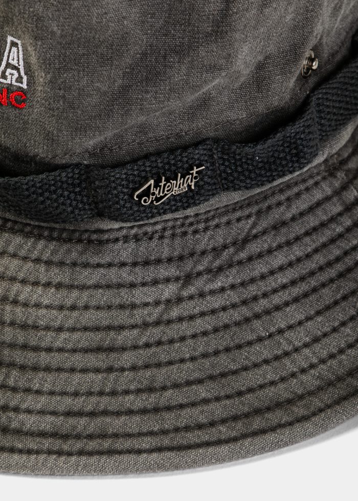 Grey Washed Cotton Bucket Hat - Image 4