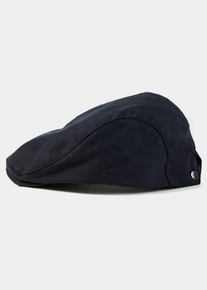 Navy Blue Cotton Men's Cap - Image 3